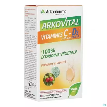 Arkopharma Arkovital Vitamine C + D3 - 20 comprimés