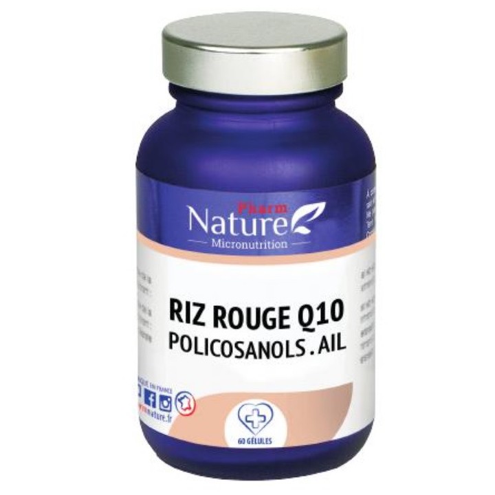 Pharm Nature Micronutrition Riz rouge Q10 Policosanols Ail - 60 gélules