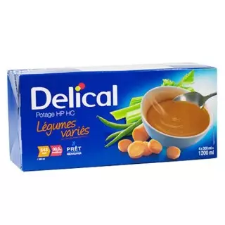 Delical Potage HP/HC Légumes variés - 4 x 200ml