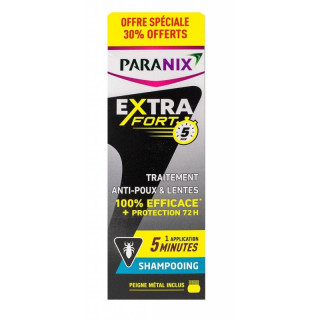 Paranix Extra Fort Shampoing anti-poux et lentes - 300ml + 30% Offert