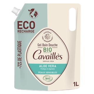 Rogé Cavaillès Gel bain douche peaux sensibles Aloe vera Bio - Éco-Recharge 1L