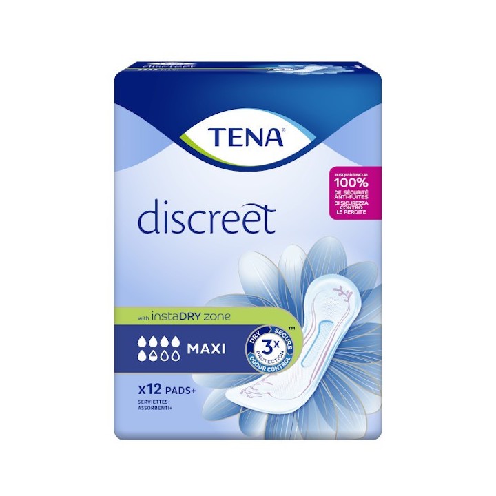 Tena Discreet Serviette hygiénique Maxi - 12 unités