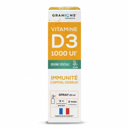 Granions Vitamine D3 végétale 1000 UI - Spray 20ml
