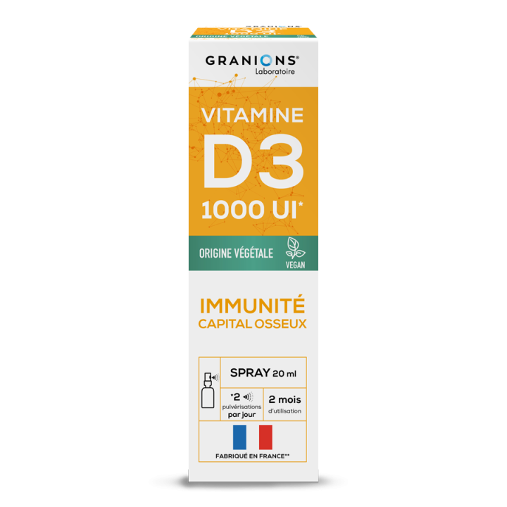 Granions Vitamine D3 végétale 1000 UI - Spray 20ml