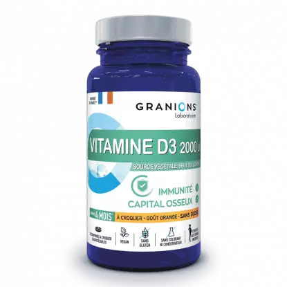Granions Vitamine D3 2000 UI - 30 comprimés à croquer