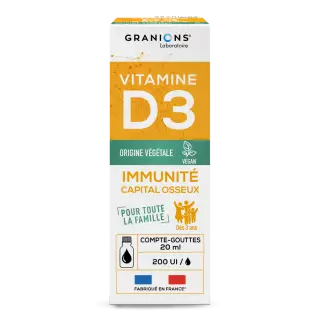 Granions Vitamine D3 végétale 200 UI - Spray 20ml