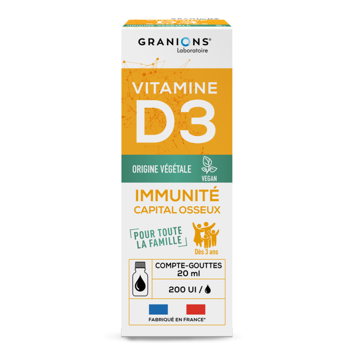 Granions Vitamine D3 végétale 200 UI - Spray 20ml