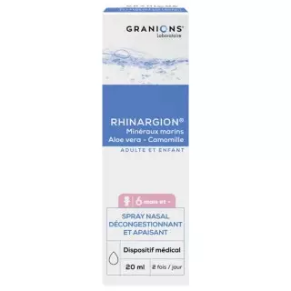 Granions Rhinargion Spray nasal décongestionnant et apaisant - 20ml