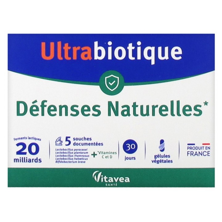 Nutrisanté Ultrabiotique Défenses naturelles - 90 gélules végétales