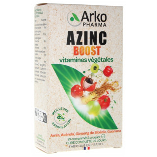 Arkopharma Azinc Boost vitamines végétales - 24 comprimés à croquer