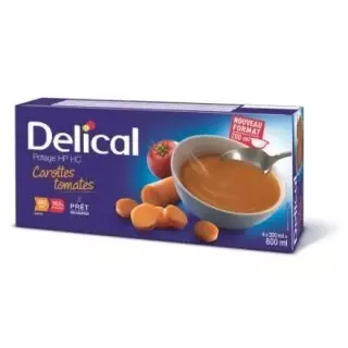 Delical Potage HP/HC Carottes Tomates - 4 x 200ml