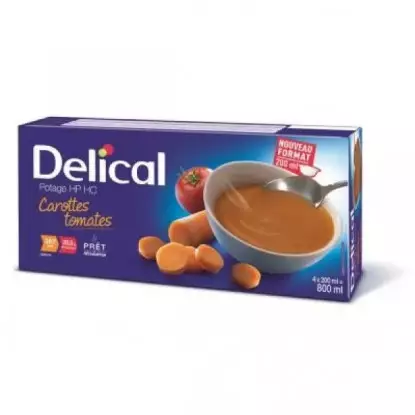Delical Potage HP/HC Carottes Tomates - 4 x 200ml