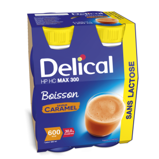 Delical Boisson HP/HC Max 300 sans lactose Caramel - 4x300ml