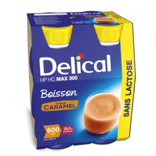 Delical Boisson HP/HC Max 300 sans lactose Caramel - 4x300ml
