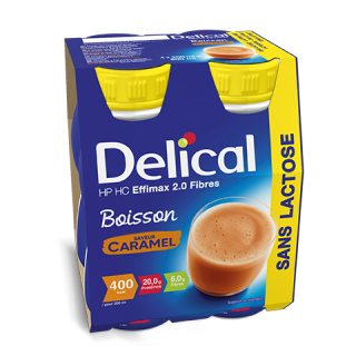 Delical Boisson HP/HC Effimax 2.0 Fibres sans lactose Caramel - 4x200ml