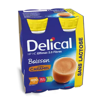 Delical Boisson HP/HC Effimax 2.0 Fibres sans lactose Caramel - 4x200ml