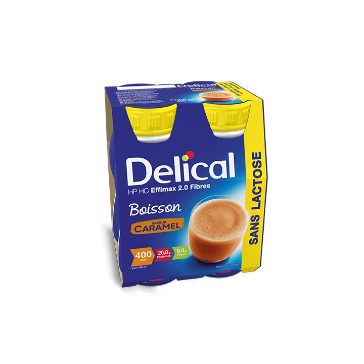 Delical Boisson HP/HC Effimax 2.0 Fibres sans lactose Caramel - 4x200ml