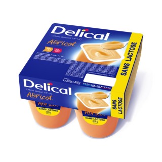 Delical Crème dessert HP/HC sans lactose Abricot - 4x200g