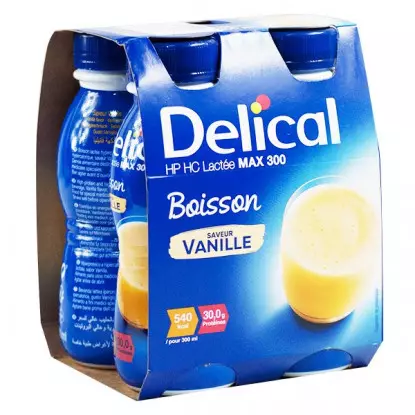 Delical Boisson HP/HC Lactée Max 300 Vanille - 4x300ml