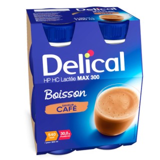 Delical Boisson HP/HC Lactée Max 300 Café - 4x300ml