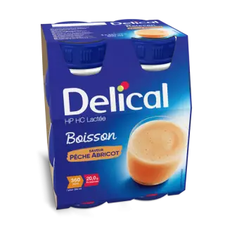 Delical Boisson HP/HC Lactée Pêche Abricot - 4x200ml