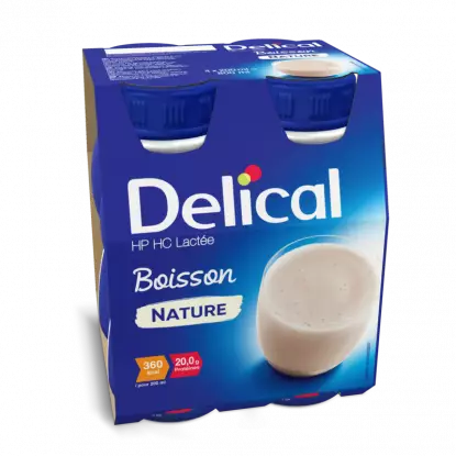 Delical Boisson HP/HC Lactée Nature - 4x200ml