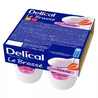 Delical Dessert Lacté HP/HC Le Brassé Fraise - 4x200g