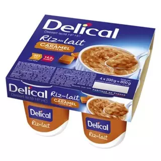 Delical Dessert Lacté HP/HC Riz au Lait Caramel pointe de sel - 4x200g