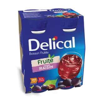 Delical Boisson fruitée Raisin - 4x200ml