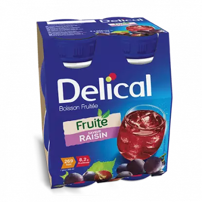 Delical Boisson fruitée Raisin - 4x200ml