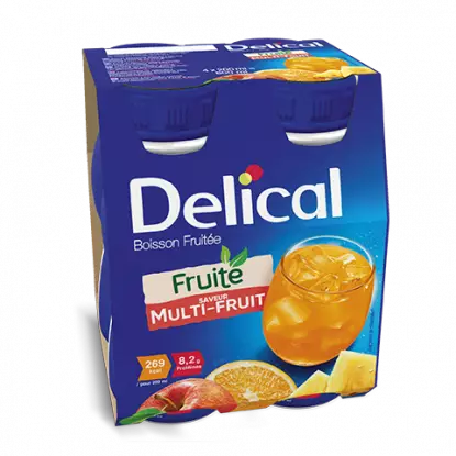 Delical Boisson fruitée Multi-Fruits - 4x200ml