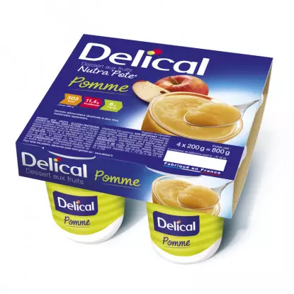 Delical Dessert aux Fruits Nutra'Pote Pomme - 4x200g