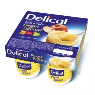 Delical Dessert aux Fruits Nutra'Pote Pomme Banane - 4x200g