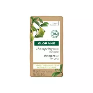 Klorane Shampoing solide au Cédrat cheveux normaux à gras - 80g