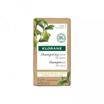 Klorane Shampoing solide au Cédrat cheveux normaux à gras - 80g