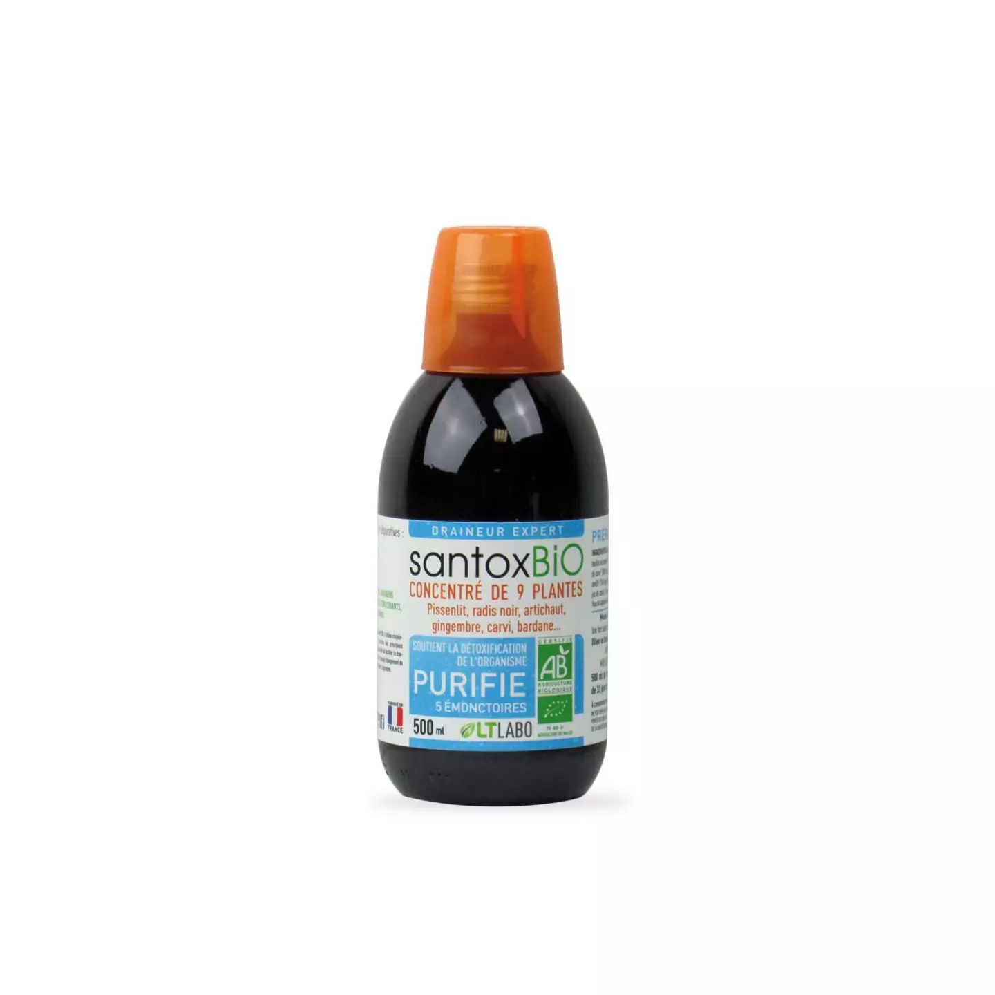 Santox Bio – Complément Alimentaire Détox & Drainage – 30 Gélules – À Base De Plantes (maté, Pissenlit, Artichaut…)
