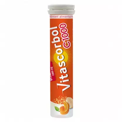Vitascorbol Vitamine C 1000g - 20 comprimés effervescents