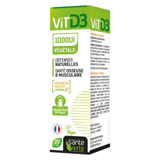 Santé Verte Vit D3 1000UI Végétale - 20ml