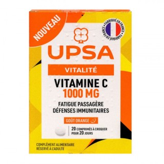 UPSA Vitamine C 1000mg arôme orange - 20 comprimés à croquer
