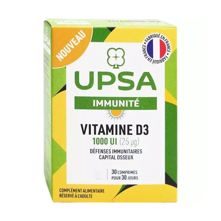 UPSA Vitamine D3 1000UI - 30 comprimés