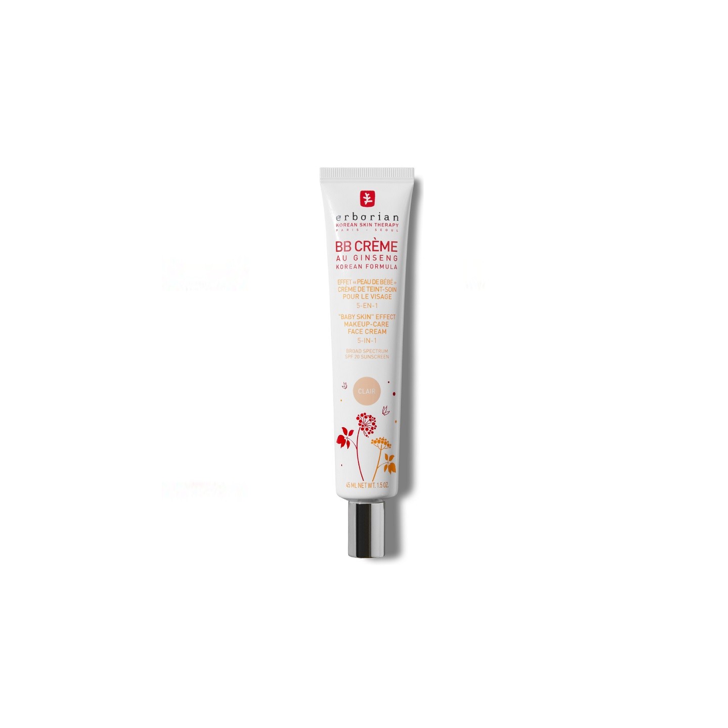 BB Crème Erborian Au Ginseng - Teinte Nude - 15 Ml - Neuf - Hydratation Et Couvrance Légère