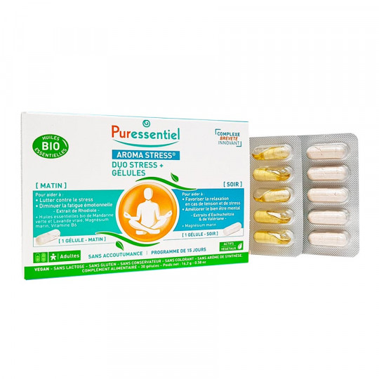 Puressentiel Aroma Stress Duo Stress+ - 30 gélules