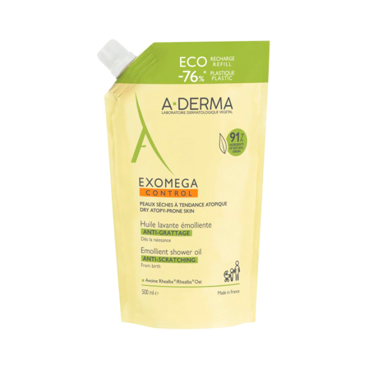 A-Derma Exomega Control Huile lavante émolliente - Recharge 500ml