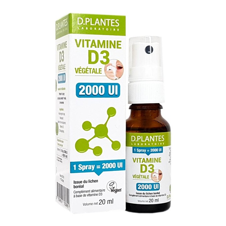 D.Plantes Vitamine D3 végétale 2000 UI Spray - 20ml