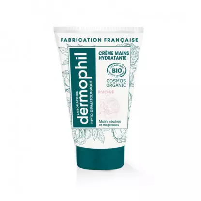 Dermophil Indien Crème mains hydratante Bio - Senteur pivoine - 50ml