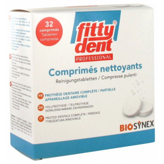 Biosynex Fittydent Professional Comprimés nettoyants - 32 comprimés