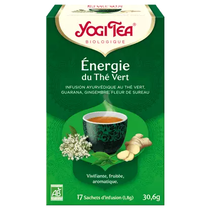 Yogi Tea Infusion Énergie du Thé Vert - 17 sachets