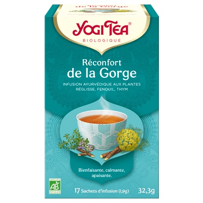 Yogi Tea Infusion Bio Réconfort de la Gorge - 17 sachets