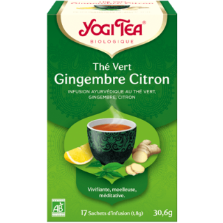 Yogi Tea Infusion Bio Thé Vert Gingembre Citron - 17 sachets