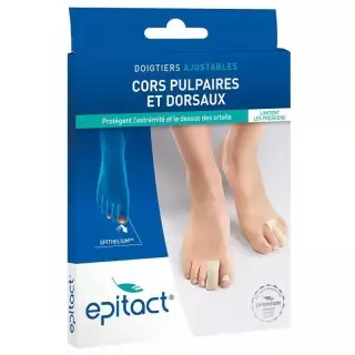 Epitact Doigtiers ajustables cors pulpaires et dorsaux - Taille M - Lot de 2